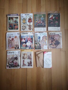 Vintage Lot of 10 Various Uncut Simplicity McCall's VIP Craft & Sewing Patterns